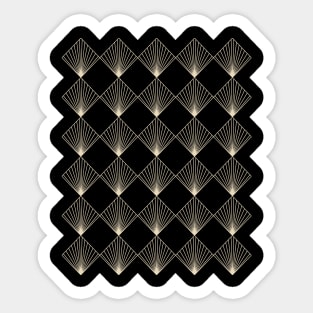 Art Deco Lines in Black and Gold Sticker